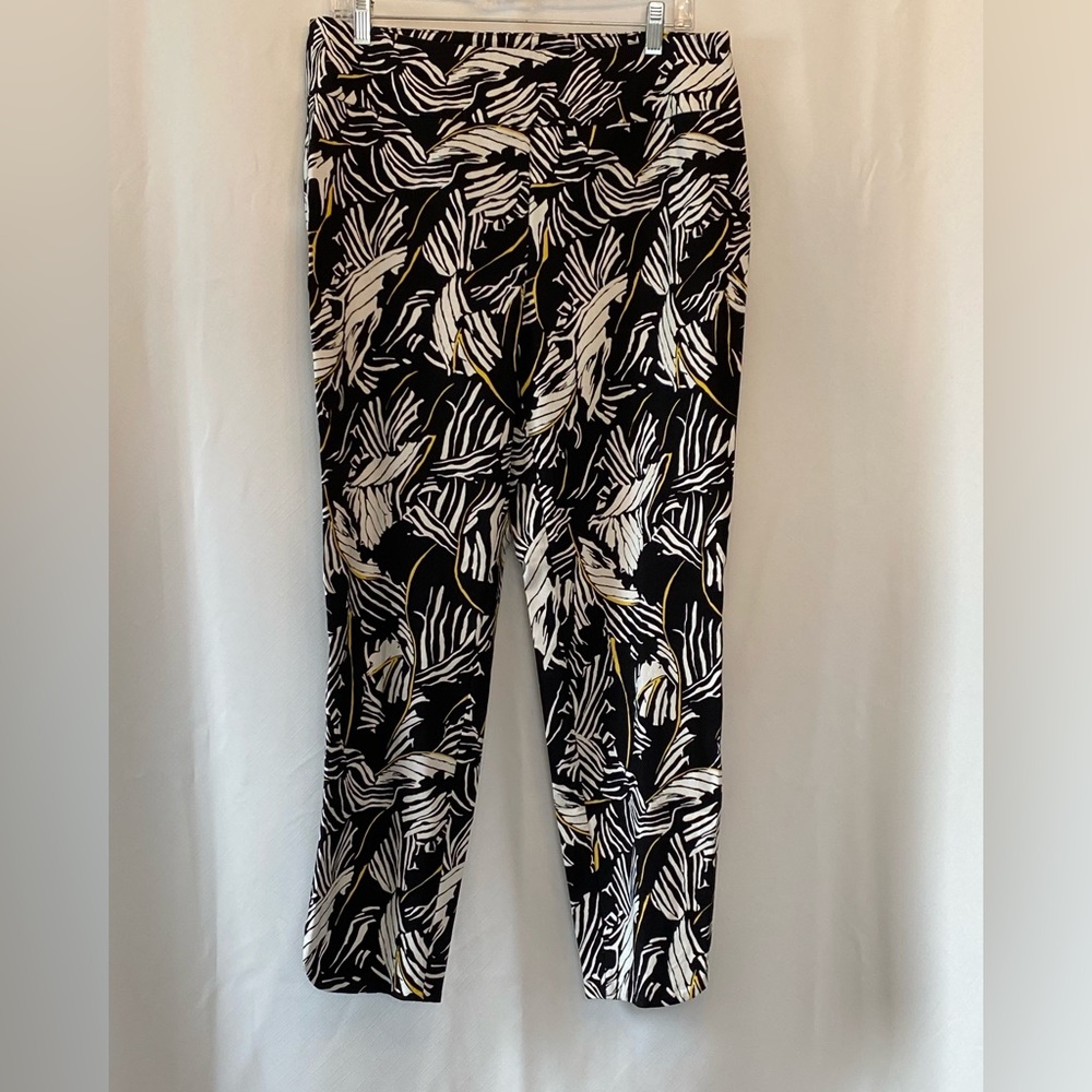 Women's Neutral Abstract Pull On Pants 12 Bohemian Mature Fit Corpcore Career